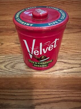 Velvet Pipe & Cigarette Tobacco Red Tin